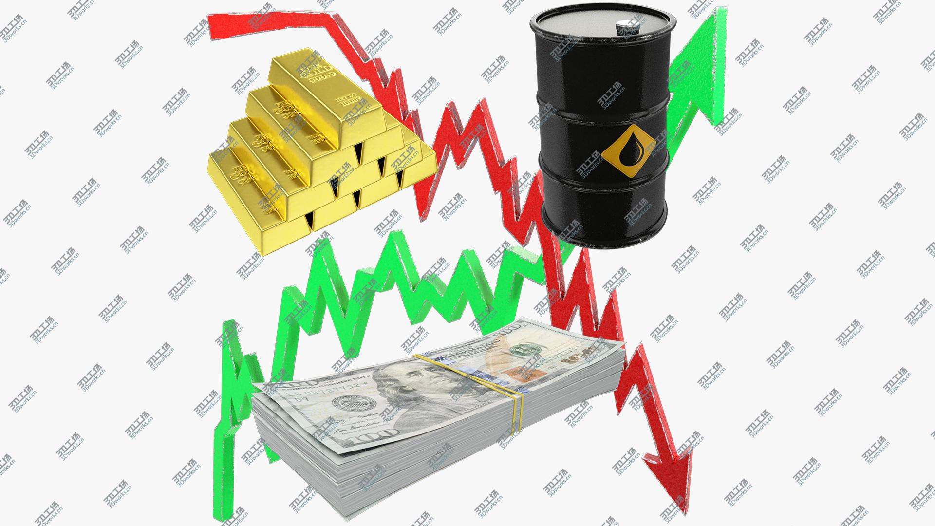 images/goods_img/2021040235/Gold and Money and Oil Barrel Collection V4 3D model/2.jpg